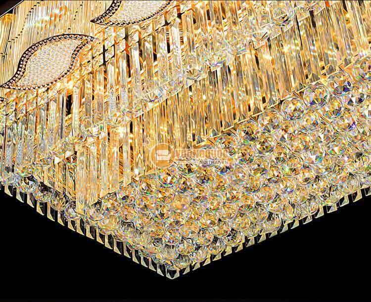 Đèn ốp trần pha lê nhập khẩu hình chữ nhật CM213-11